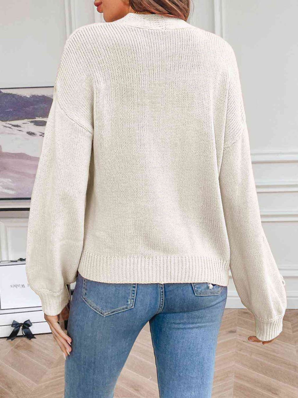 Frauen - Floraler Cardigan - Leicht und stilvoll mit langen Ärmeln - Offene Vorderseite für jedes Outfit