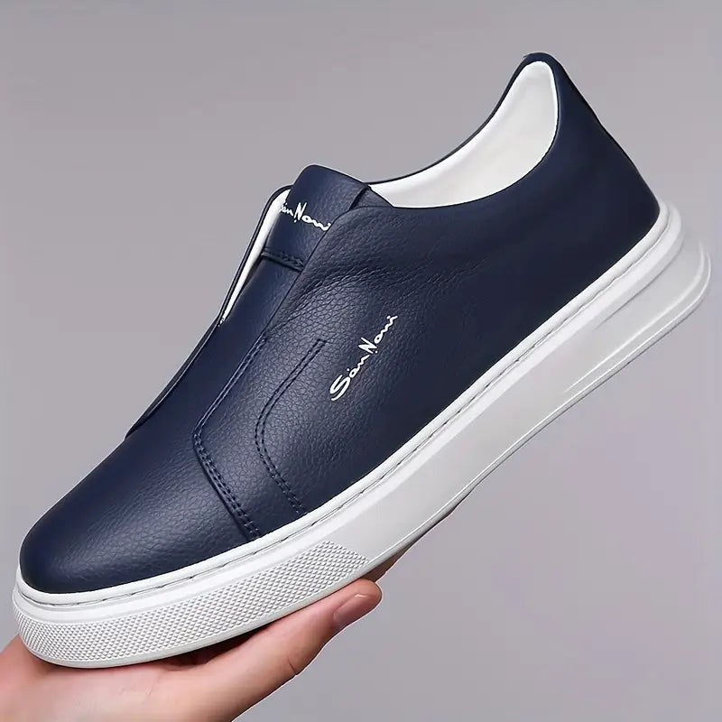 Herren - Slip-On Sneakers - Leder - Lässige Canvas-Schuhe für Komfort und Stil - Perfekte Freizeitschuhe