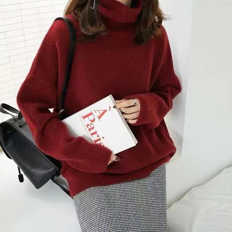 Damen - Rollkragenpullover - Kuscheliger Strick - Warmes Wintermust-have für Stil und Komfort
