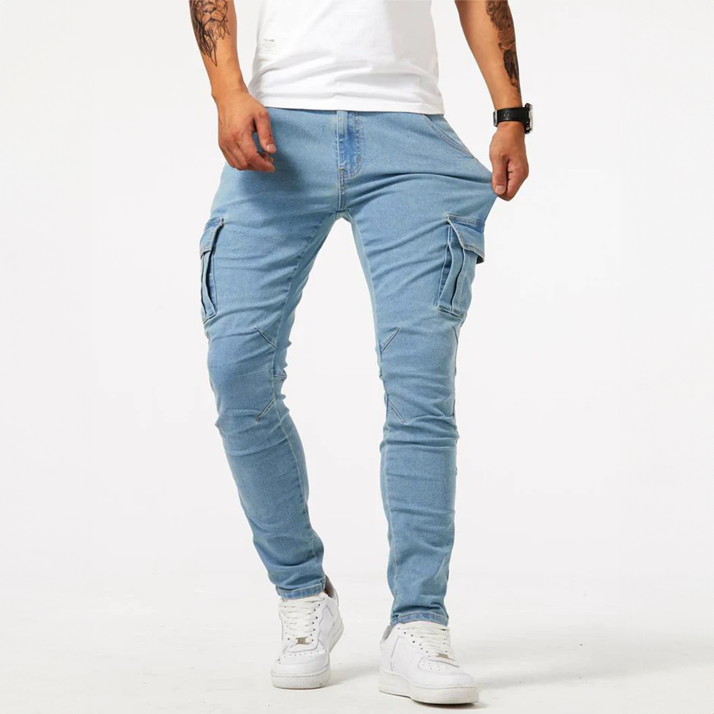 Herren - Cargo Jeans - Hochwertigem Material - Bequeme und stilvolle Passform - Modische Herrenbekleidung
