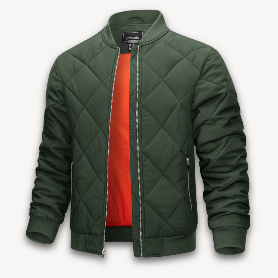 Herren - Leichte gesteppte Bomberjacke - Polyester - Oberbekleidung für lässigen Komfort