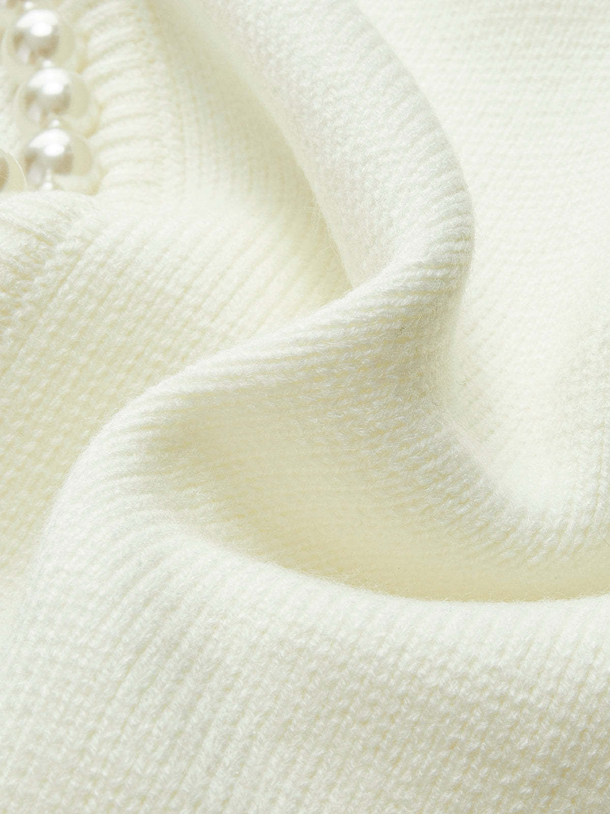Damen - Cardigan - Perlenbesatz - Geripptem Saum - Stilvolles Layering-Essential