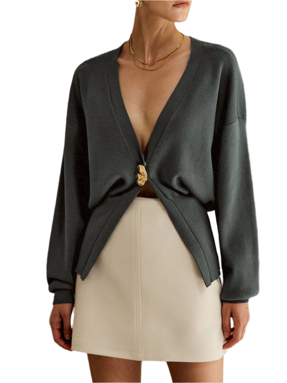 Damen - Elegante Strickjacke - Gemütlicher Strick mit Knopfverschluss für stilvolles Layering