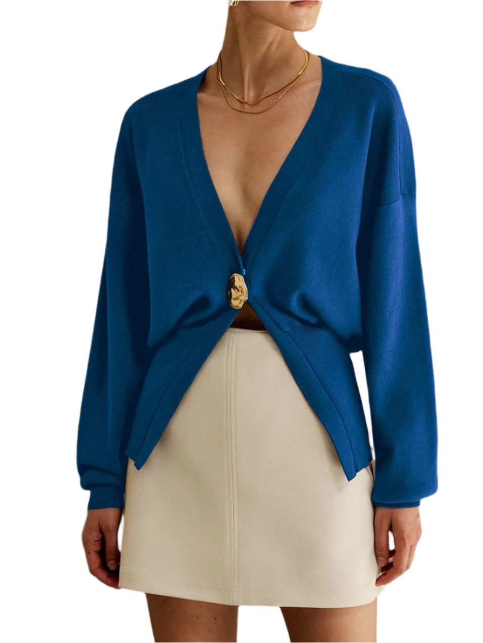 Damen - Elegante Strickjacke - Gemütlicher Strick mit Knopfverschluss für stilvolles Layering