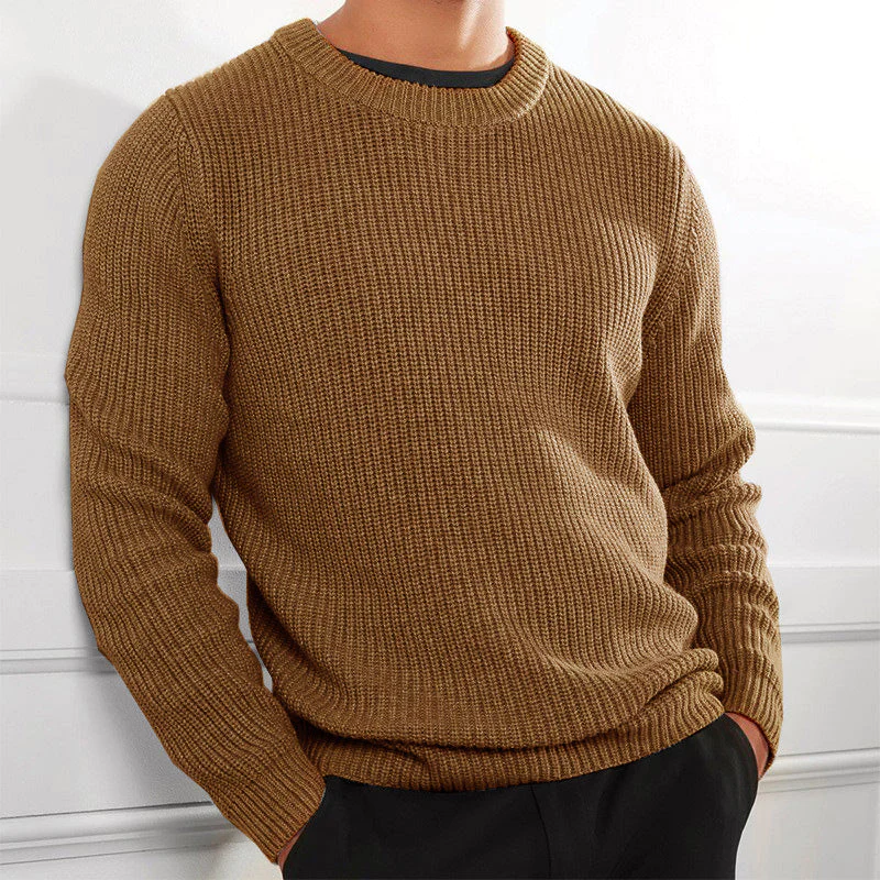 Herren - Bequemer Herbstpullover - Weicher Strick für den Lagenlook - Ideal für kühle Tage