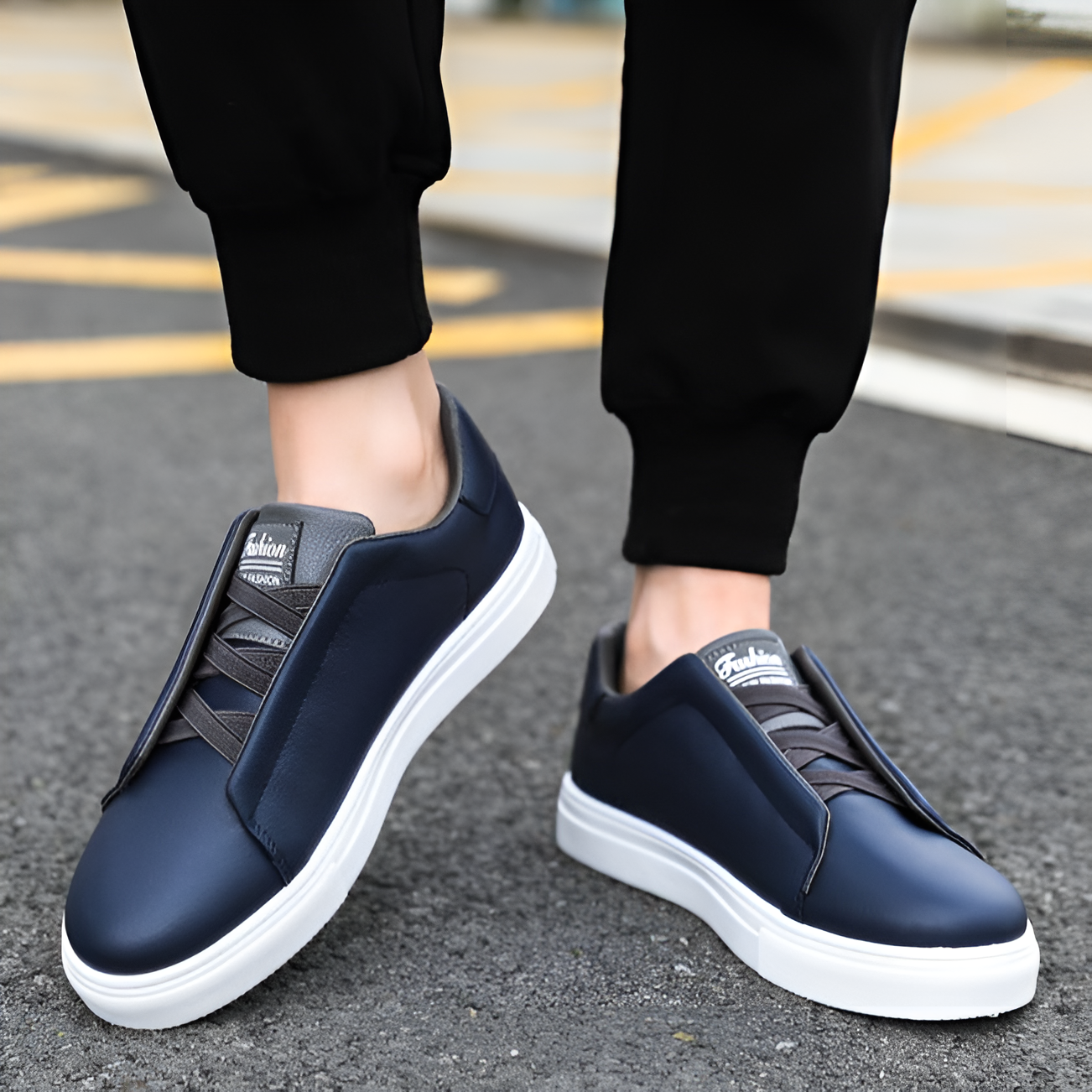 Herren - Slip-On Sneaker - Leichte Material - Gepolsterte Einlegesohle - Ideal für Freizeitaktivitäten