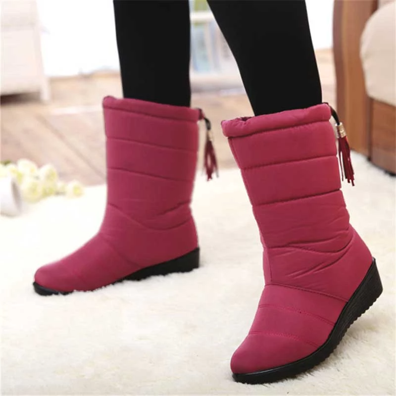 Wasserdichte Winterstiefel aus warmer Baumwolle für Frauen