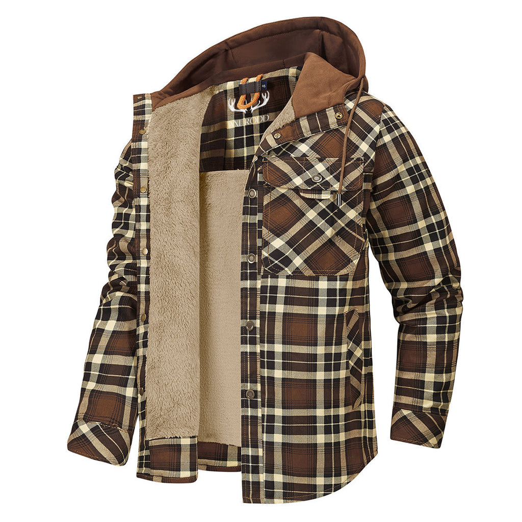 Herren - Holzfäller-Kapuzenpulli - Gemütliches Flanell-Material - Stilvolle Freizeitkleidung für jeden Anlass