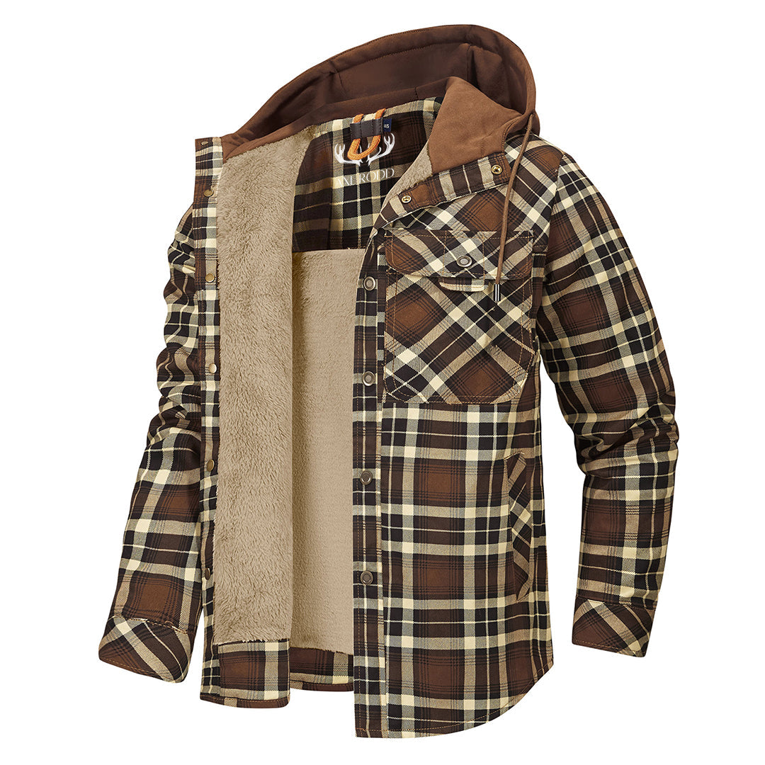 Herren - Holzfäller-Kapuzenpulli - Gemütliches Flanell-Material - Stilvolle Freizeitkleidung für jeden Anlass