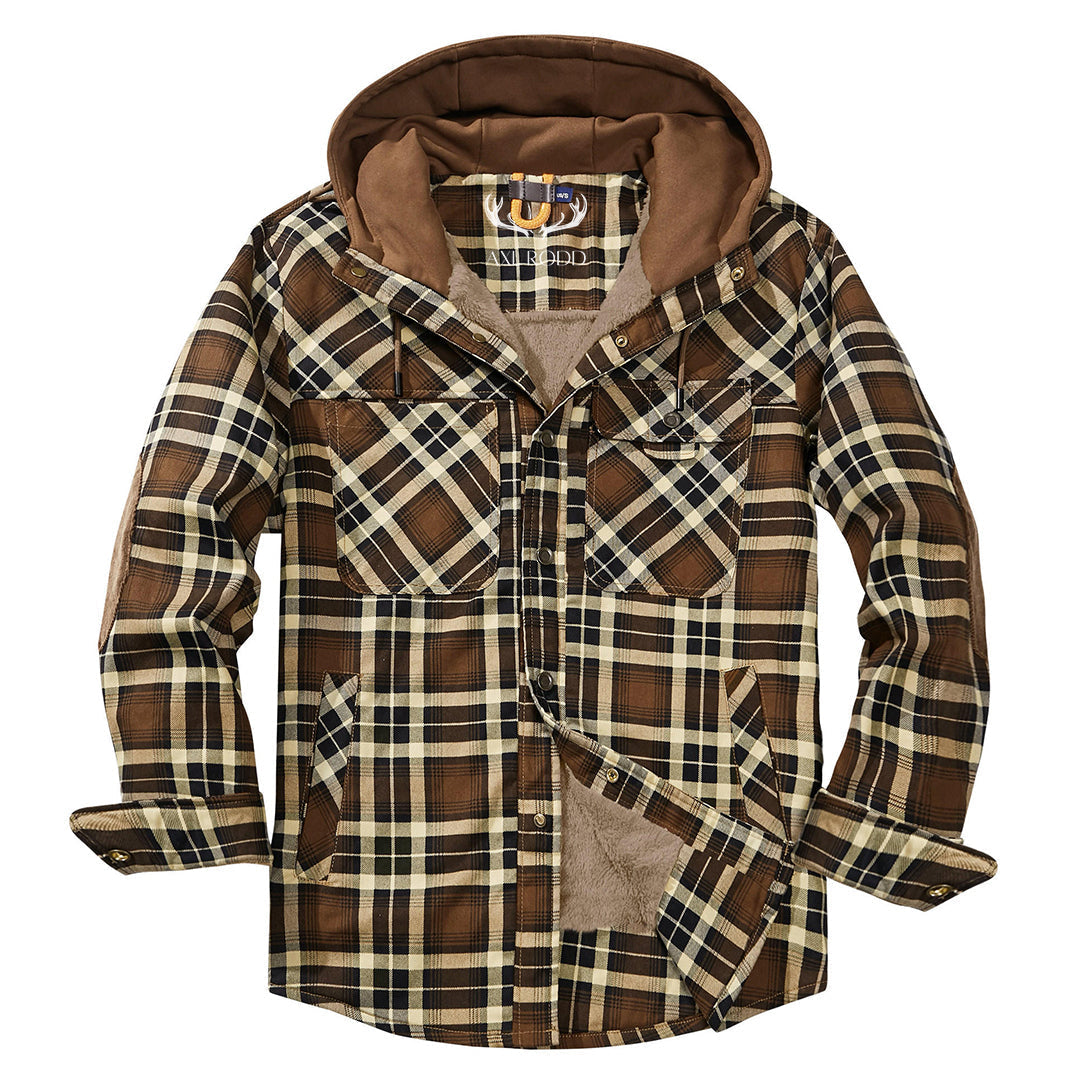 Herren - Holzfäller-Kapuzenpulli - Gemütliches Flanell-Material - Stilvolle Freizeitkleidung für jeden Anlass