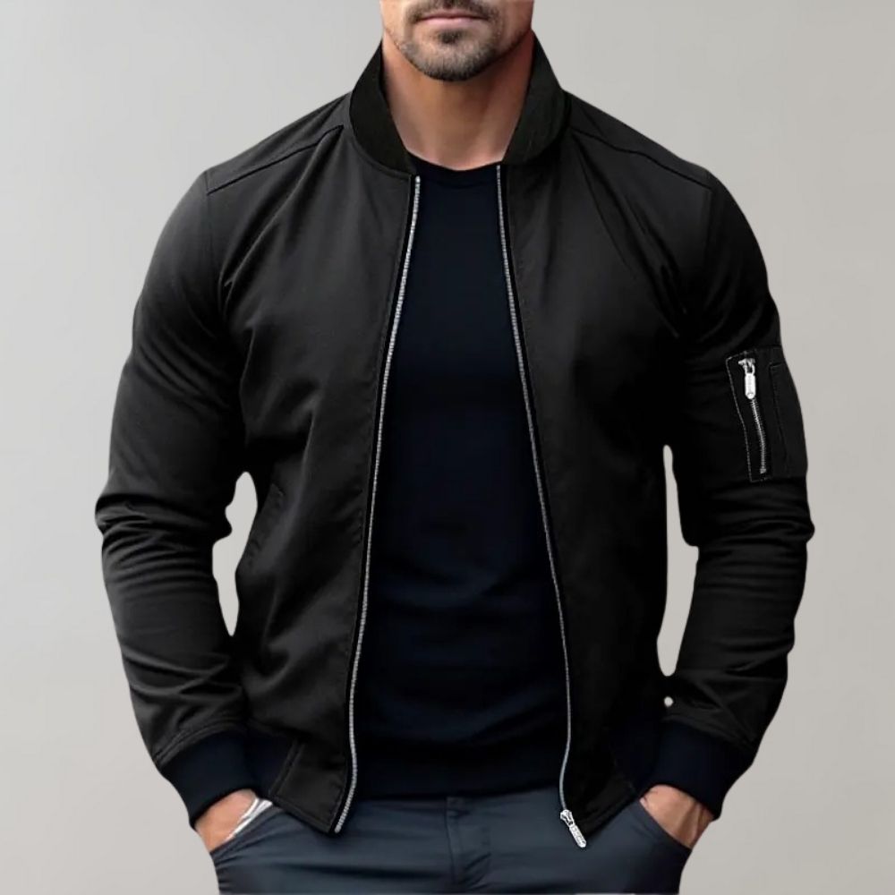 Herren - Herbst-Bomberjacke - Leichter Stoff - Stylisch und Bequem - Ideale Schichtung für die Saison