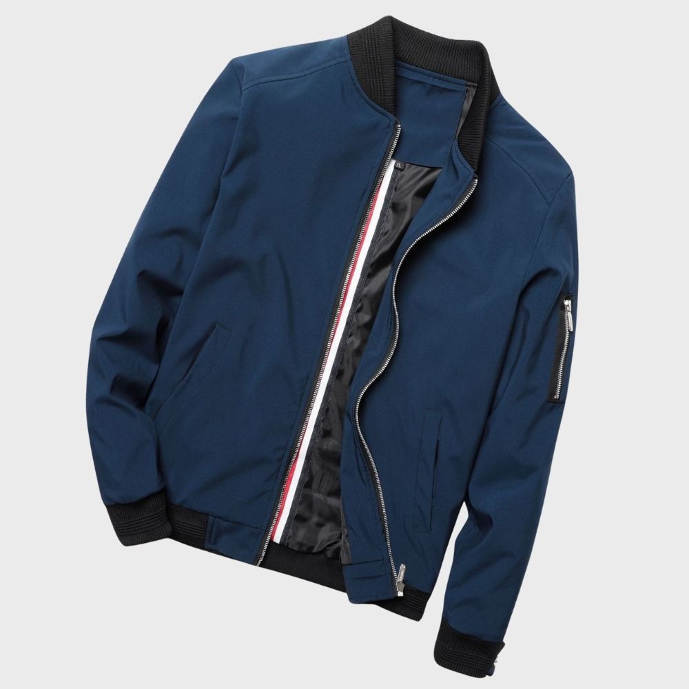 Herren - Herbst-Bomberjacke - Leichter Stoff - Stylisch und Bequem - Ideale Schichtung für die Saison