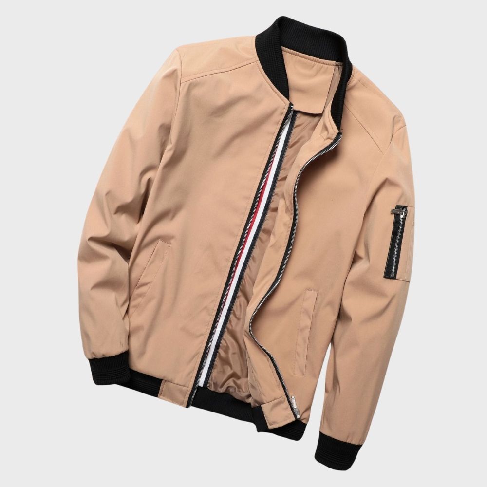 Herren - Herbst-Bomberjacke - Leichter Stoff - Stylisch und Bequem - Ideale Schichtung für die Saison