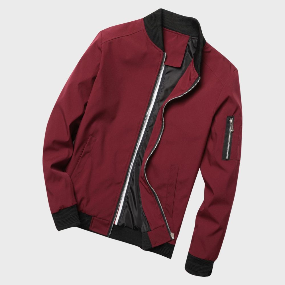Herren - Herbst-Bomberjacke - Leichter Stoff - Stylisch und Bequem - Ideale Schichtung für die Saison