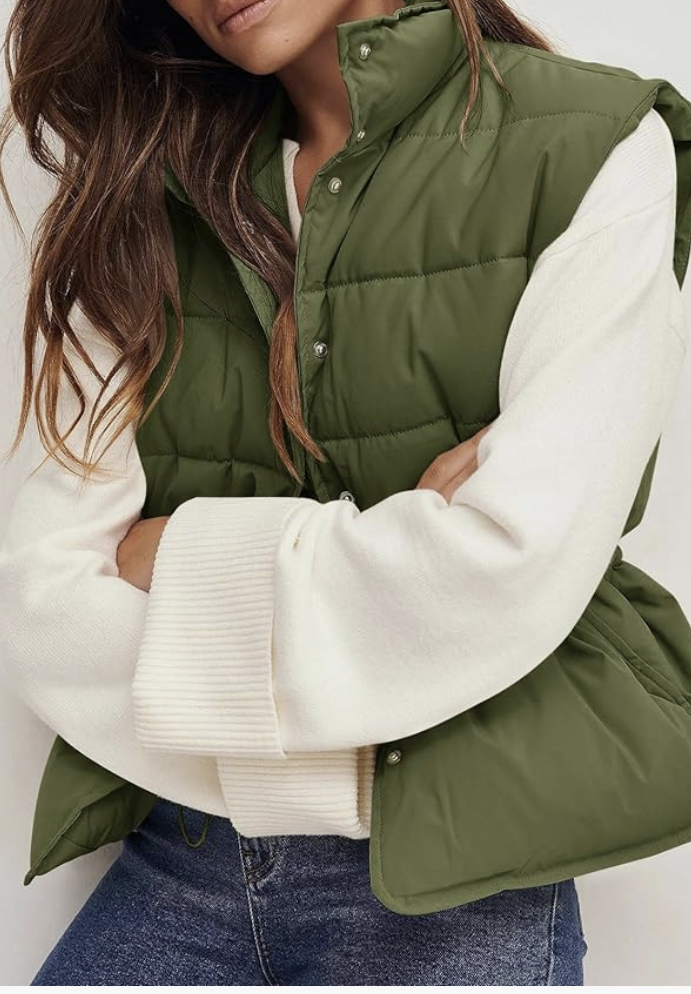 Damen - Stylisches gefüttertes Gilet - Gesteppter Stoff - Ärmellose Weste für schicke Layering - Bequem und trendy