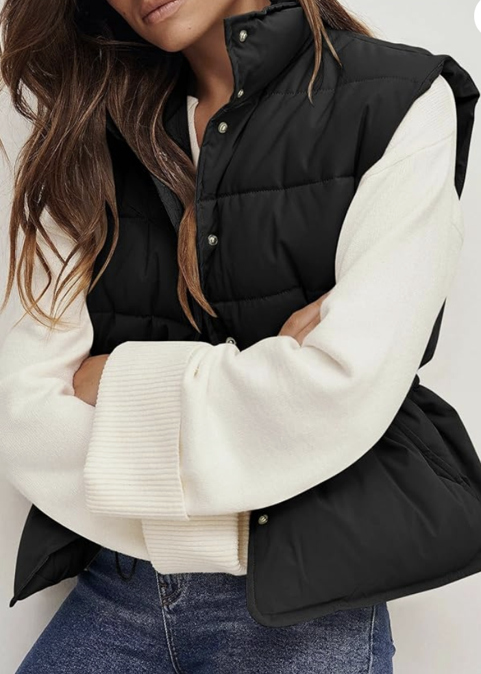 Damen - Stylisches gefüttertes Gilet - Gesteppter Stoff - Ärmellose Weste für schicke Layering - Bequem und trendy