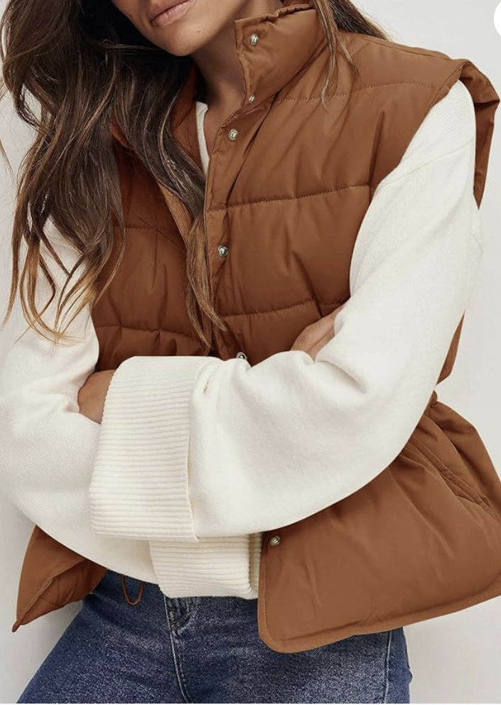 Damen - Stylisches gefüttertes Gilet - Gesteppter Stoff - Ärmellose Weste für schicke Layering - Bequem und trendy