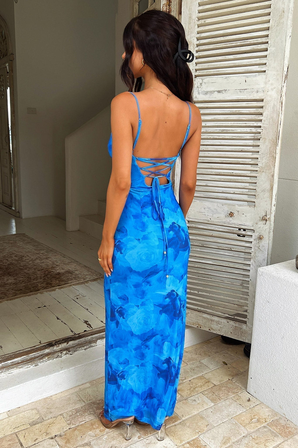 Damen - Maxikleid mit floralen Mustern - Leichtes Material - Stilvoller Look für jeden Anlass