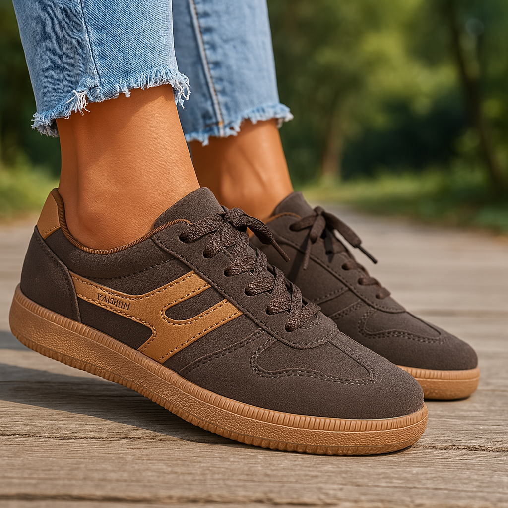 Damen - Bequeme Turnschuhe - Atmungsaktives Material - Stylische und unterstützende Sneakers für jeden Anlass