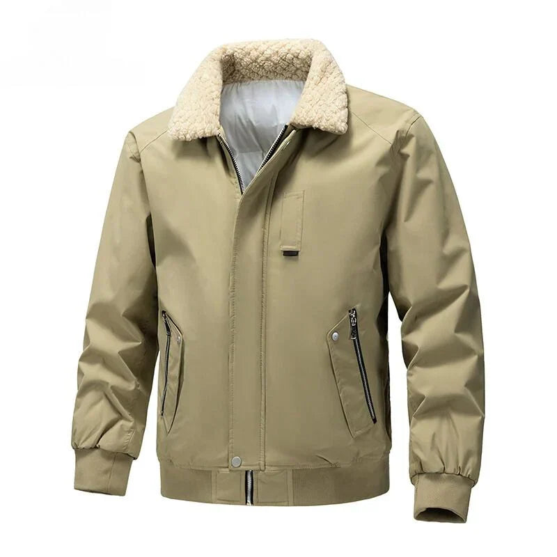 Herren - Klassische Bomberjacke -  Stoffmischung -  Mittelschwere Design - Ideal für die Übergangszeit