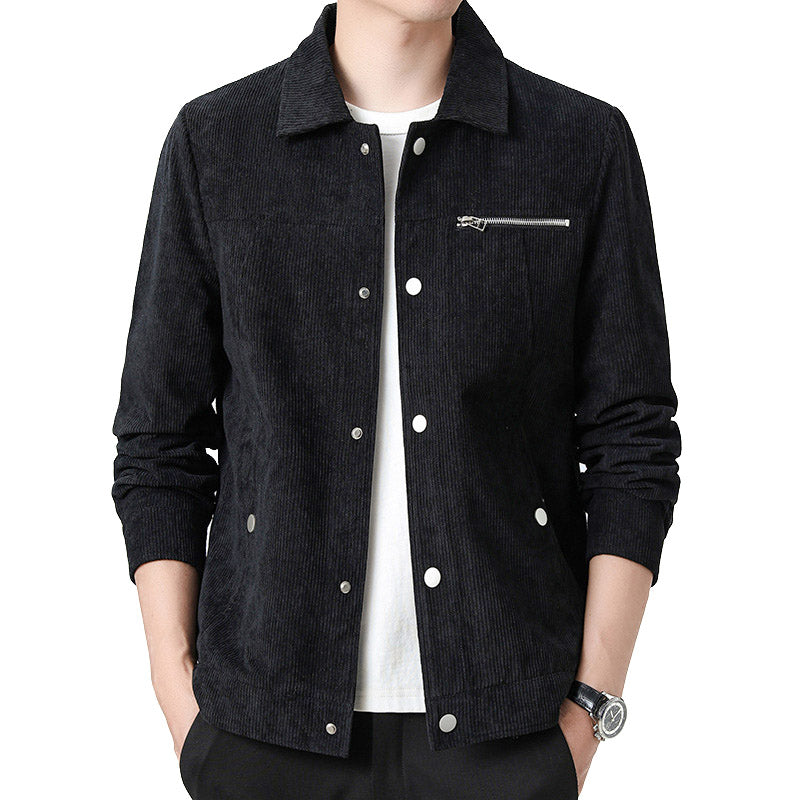 Herren - Leichte Übergangsjacke - Weichem Cord - Sportlich-eleganter Stil für jede Gelegenheit