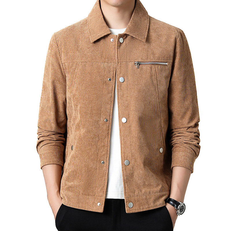 Herren - Leichte Übergangsjacke - Weichem Cord - Sportlich-eleganter Stil für jede Gelegenheit