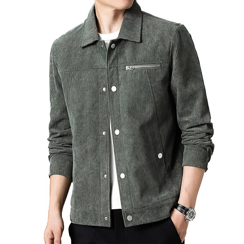 Herren - Leichte Übergangsjacke - Weichem Cord - Sportlich-eleganter Stil für jede Gelegenheit