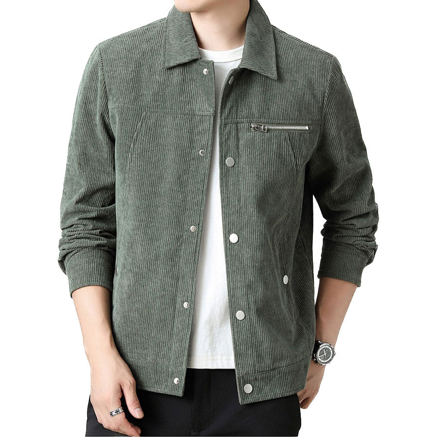 Herren - Leichte Übergangsjacke - Weichem Cord - Sportlich-eleganter Stil für jede Gelegenheit