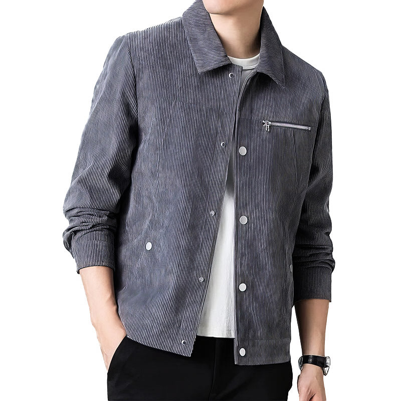 Herren - Leichte Übergangsjacke - Weichem Cord - Sportlich-eleganter Stil für jede Gelegenheit