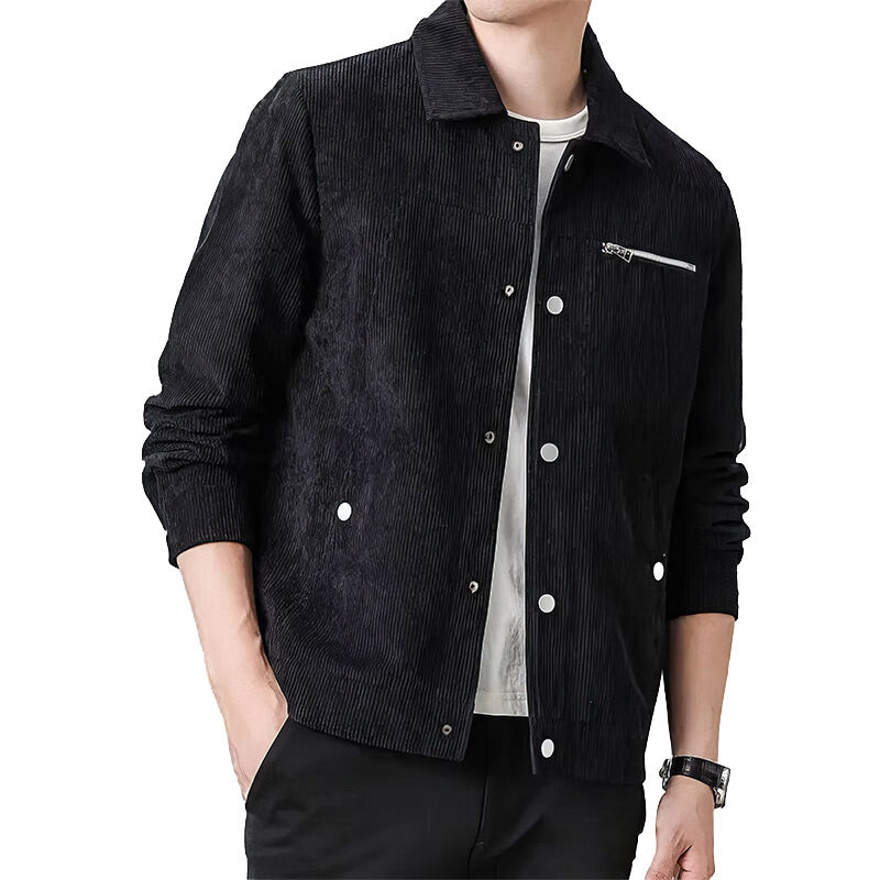 Herren - Leichte Übergangsjacke - Weichem Cord - Sportlich-eleganter Stil für jede Gelegenheit