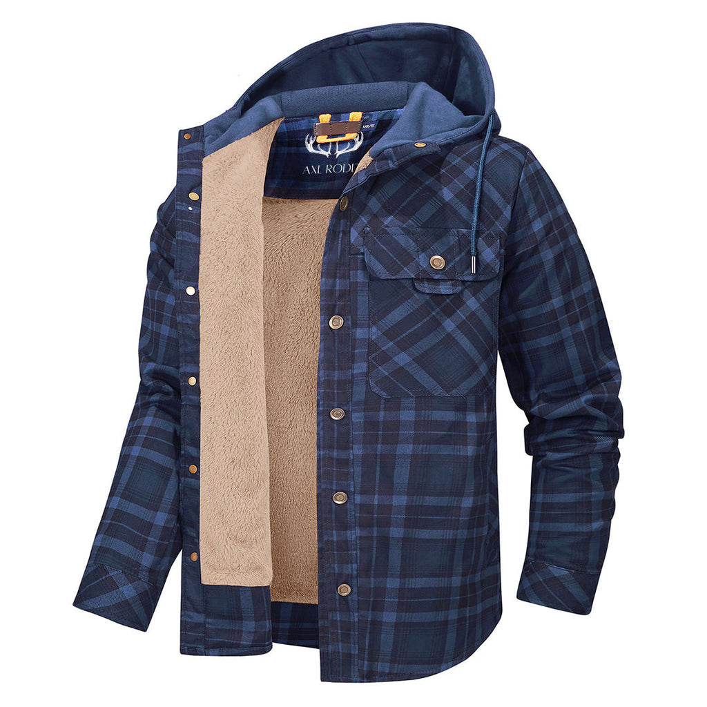 Herren - Holzfäller-Kapuzenpulli - Gemütliches Flanell-Material - Stilvolle Freizeitkleidung für jeden Anlass