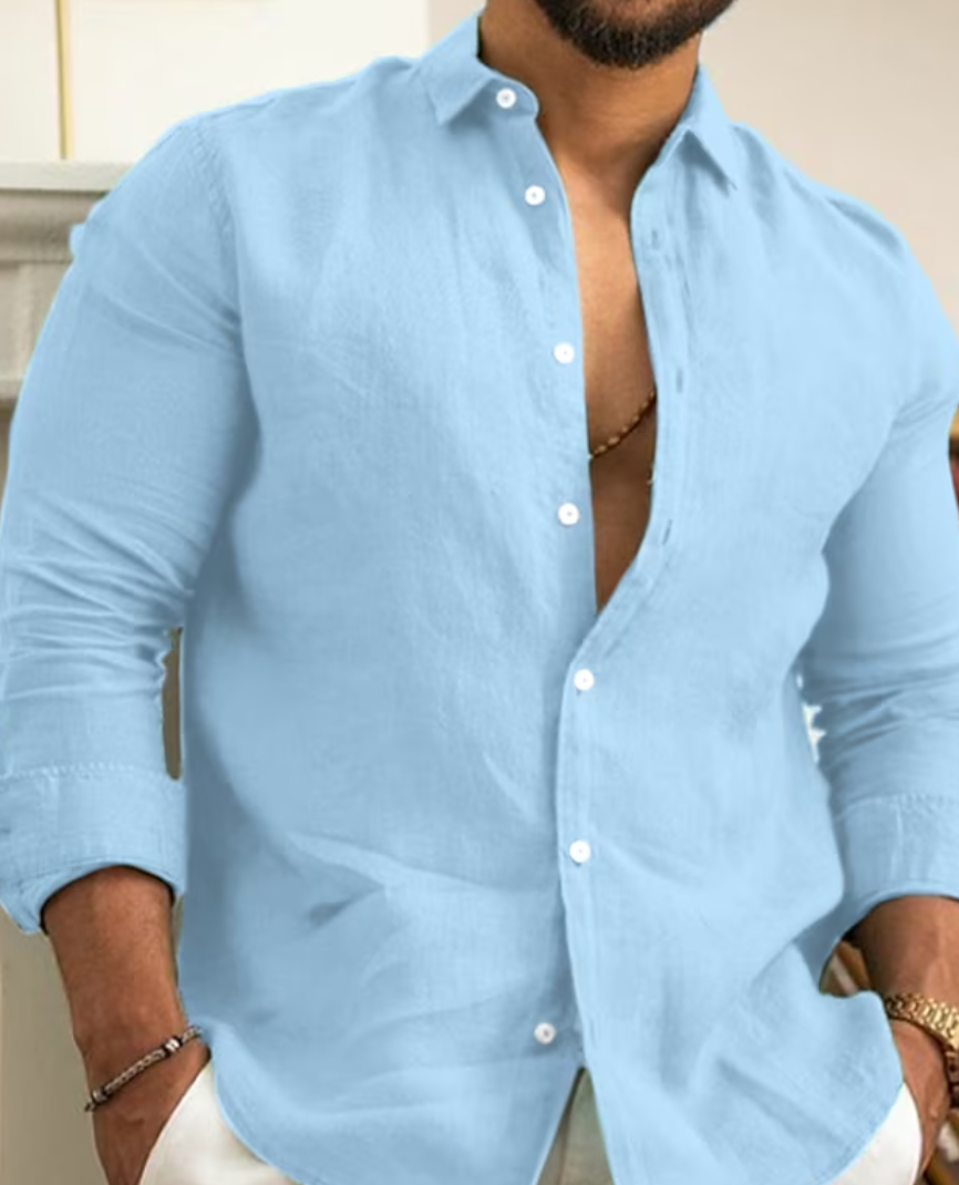 Herren - Langärmeliges Hemd mit Knopfleiste - Modern Fit - Bequem und stilvoll für jeden Anlass