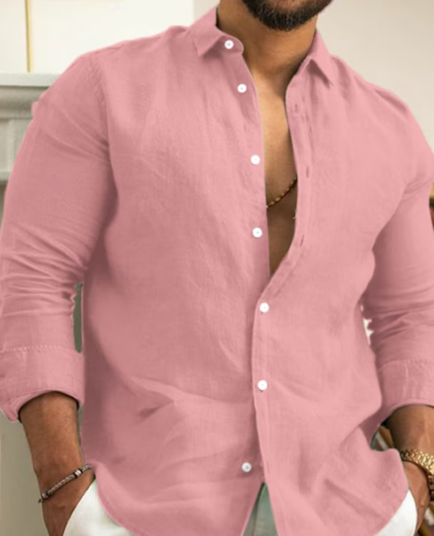 Herren - Langärmeliges Hemd mit Knopfleiste - Modern Fit - Bequem und stilvoll für jeden Anlass
