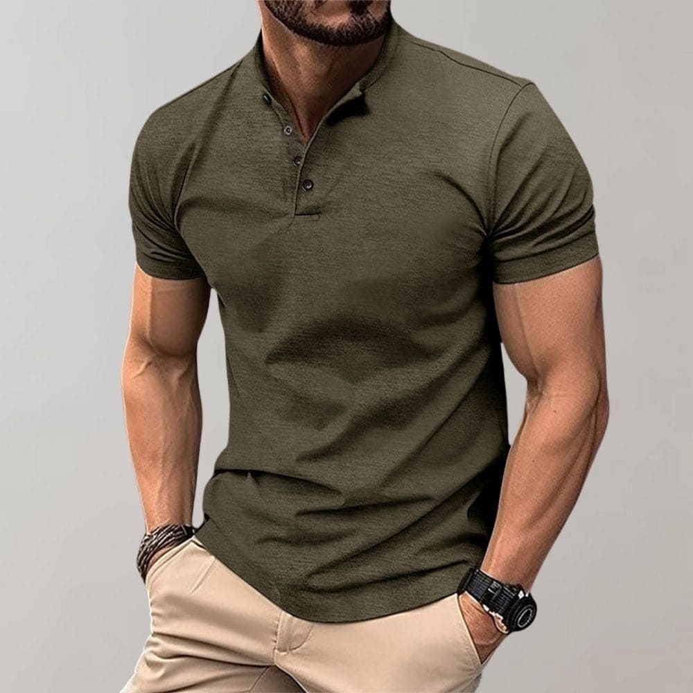 Herren - Langärmeliges Freizeit-Poloshirt - Baumwollmaterial - Stilvoller Komfort für jeden Tag