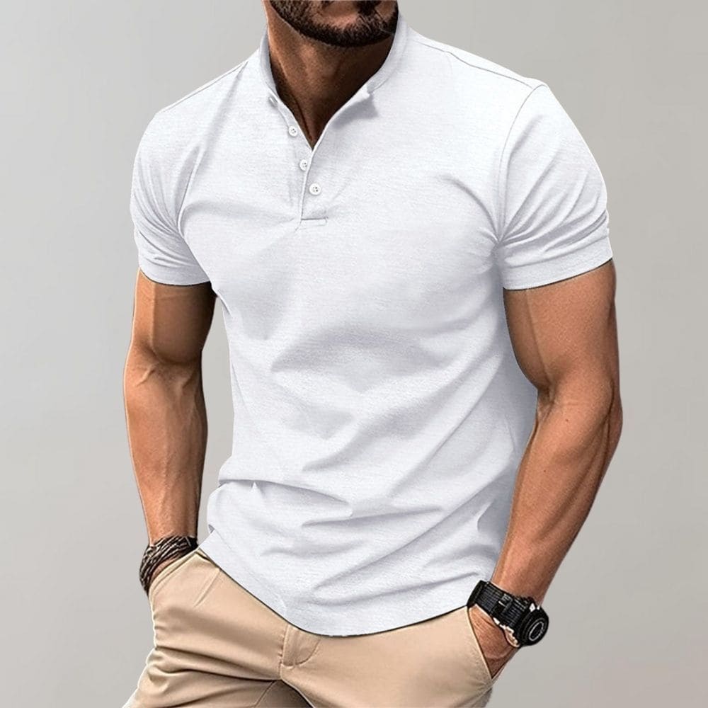 Herren - Langärmeliges Freizeit-Poloshirt - Baumwollmaterial - Stilvoller Komfort für jeden Tag