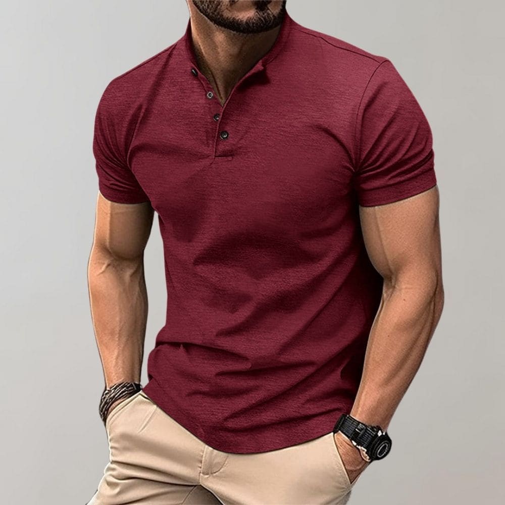 Herren - Langärmeliges Freizeit-Poloshirt - Baumwollmaterial - Stilvoller Komfort für jeden Tag