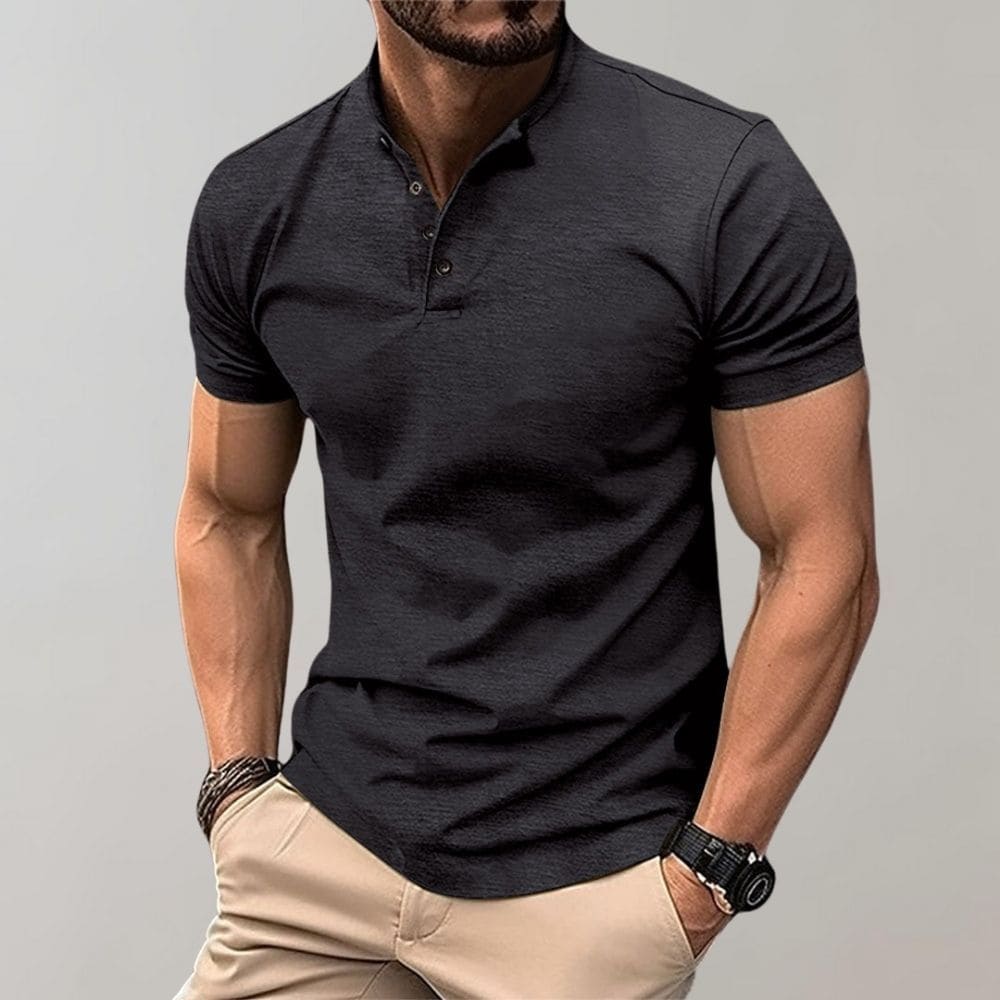 Herren - Langärmeliges Freizeit-Poloshirt - Baumwollmaterial - Stilvoller Komfort für jeden Tag