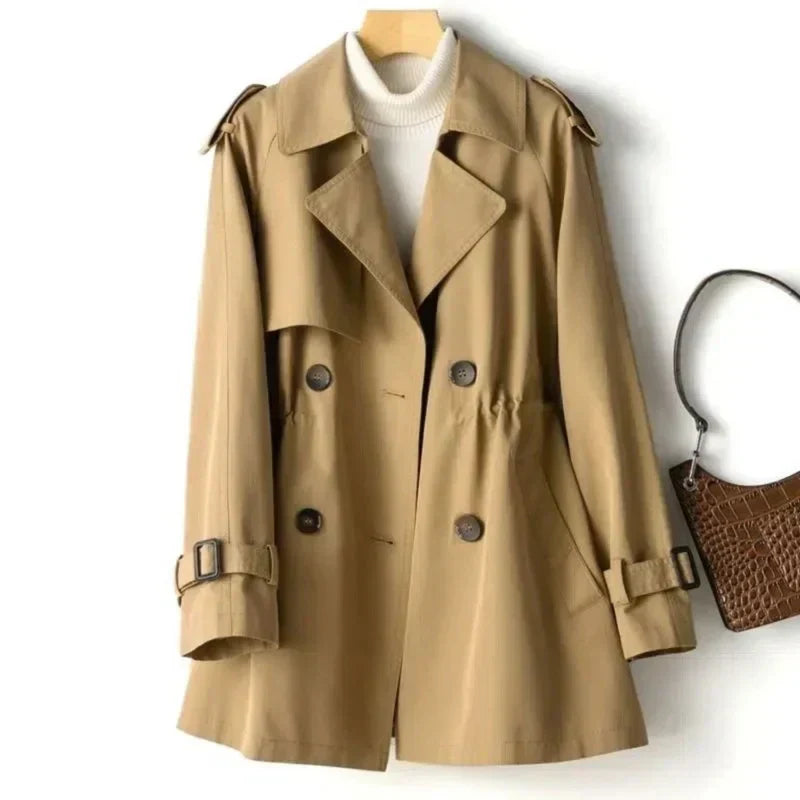 Damen - Trenchcoat - Doppelreihiger - Klassischer Stil für Freizeit - Elegante und vielseitige Oberbekleidung