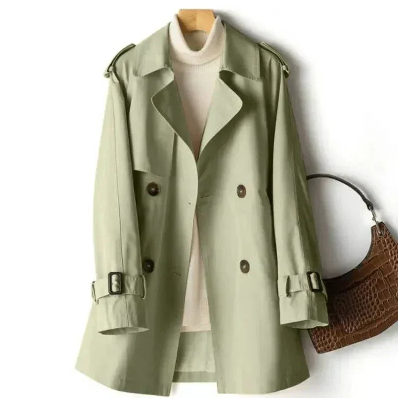 Damen - Trenchcoat - Doppelreihiger - Klassischer Stil für Freizeit - Elegante und vielseitige Oberbekleidung