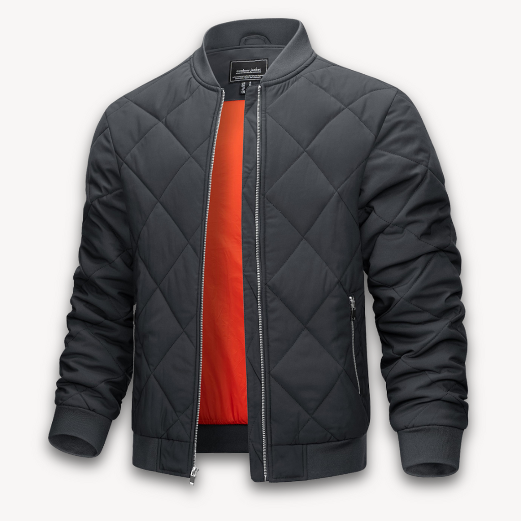 Herren - Leichte gesteppte Bomberjacke - Polyester - Oberbekleidung für lässigen Komfort