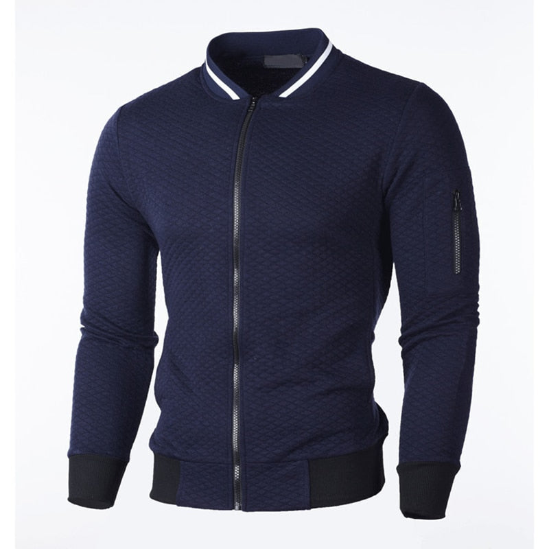 Herren - Jacke - Slim Fit Kariert - Baumwollmischung - Sportlicher Stil für modische Outfits