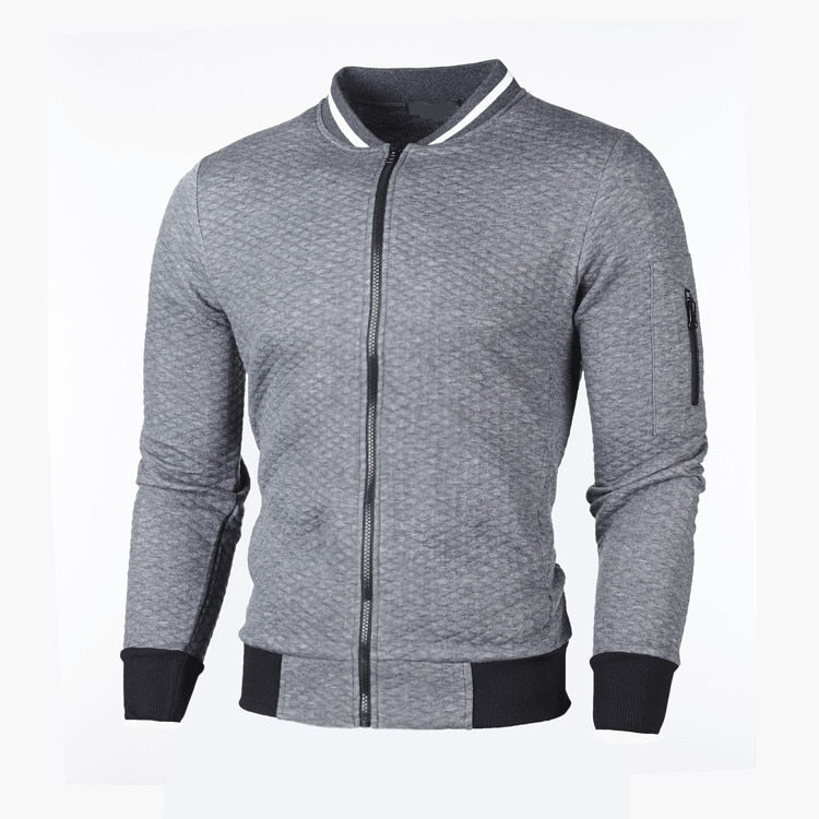 Herren - Jacke - Slim Fit Kariert - Baumwollmischung - Sportlicher Stil für modische Outfits
