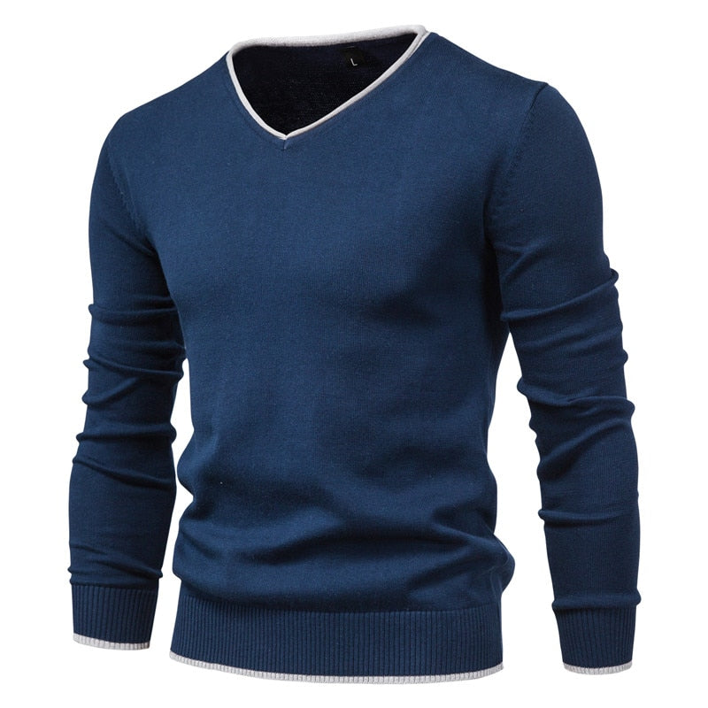 Herren - Pullover Slim Fit mit V-Ausschnitt - Weiches Material - Moderner Stil für jeden Anlass