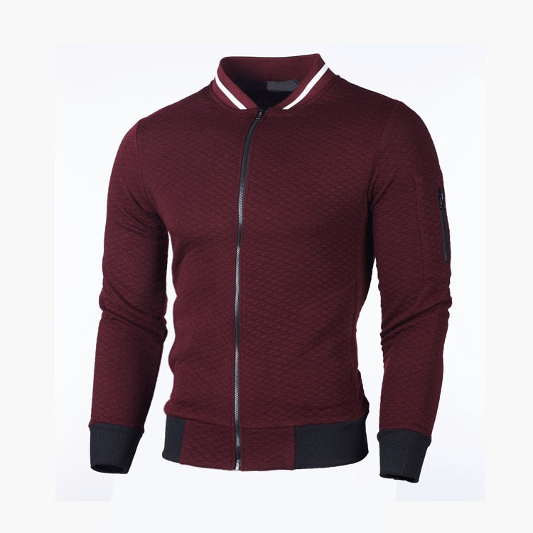 Herren - Jacke - Slim Fit Kariert - Baumwollmischung - Sportlicher Stil für modische Outfits