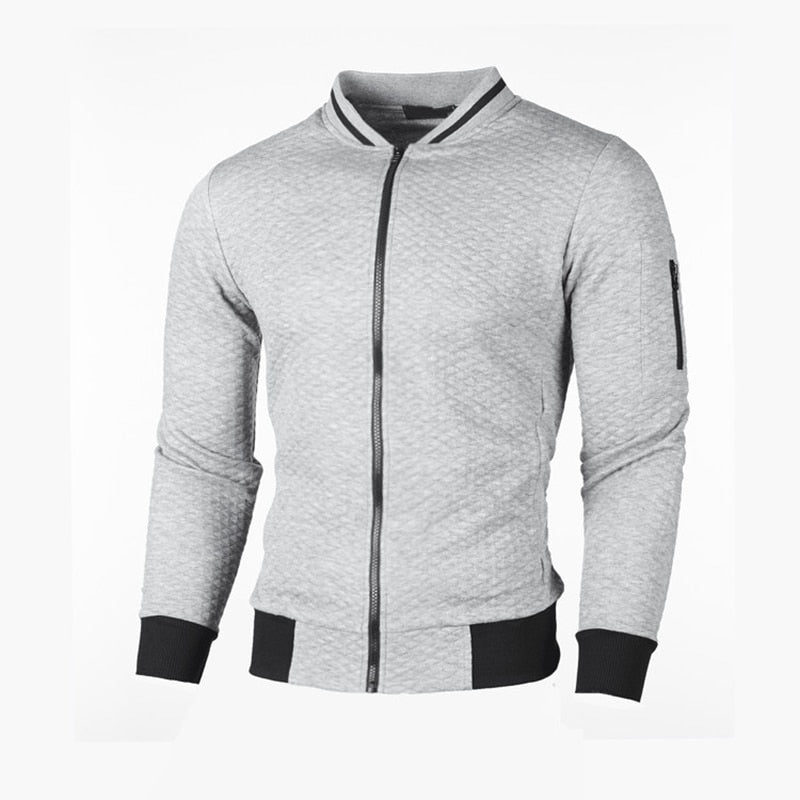 Herren - Jacke - Slim Fit Kariert - Baumwollmischung - Sportlicher Stil für modische Outfits