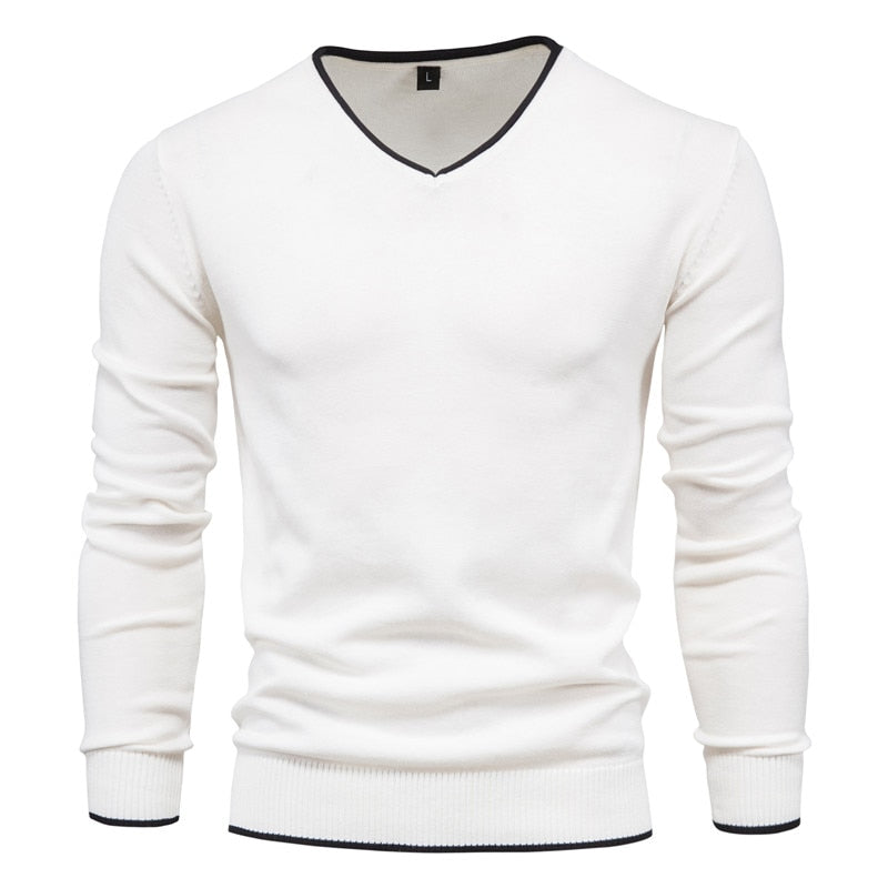 Herren - Pullover Slim Fit mit V-Ausschnitt - Weiches Material - Moderner Stil für jeden Anlass