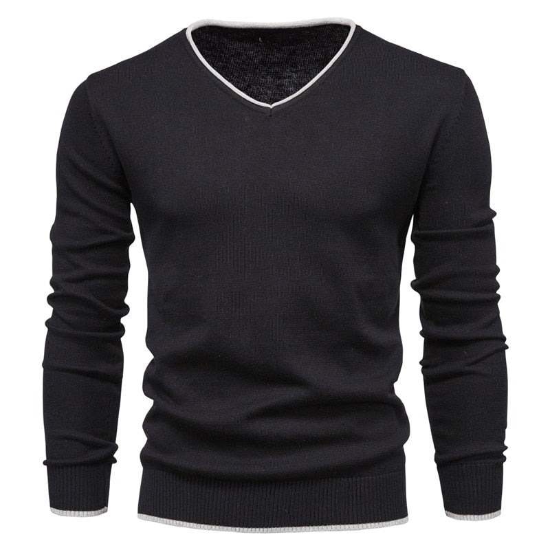 Herren - Pullover Slim Fit mit V-Ausschnitt - Weiches Material - Moderner Stil für jeden Anlass