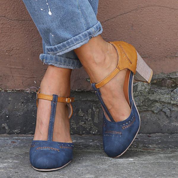 Damen - Stylische Sandalen - Blockabsatz – Bequeme und trendige Schuhe für jeden Anlass