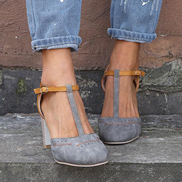 Damen - Stylische Sandalen - Blockabsatz – Bequeme und trendige Schuhe für jeden Anlass