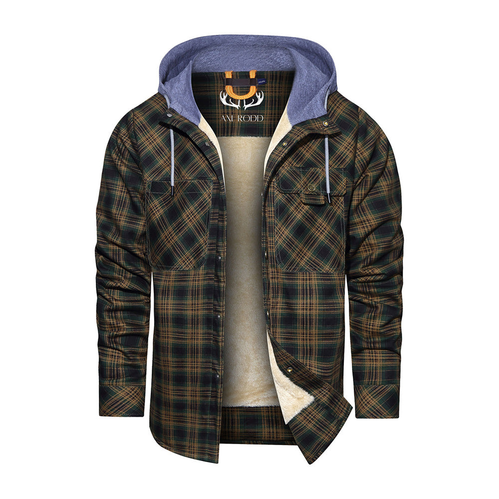 Herren - Holzfäller-Kapuzenpulli - Gemütliches Flanell-Material - Stilvolle Freizeitkleidung für jeden Anlass